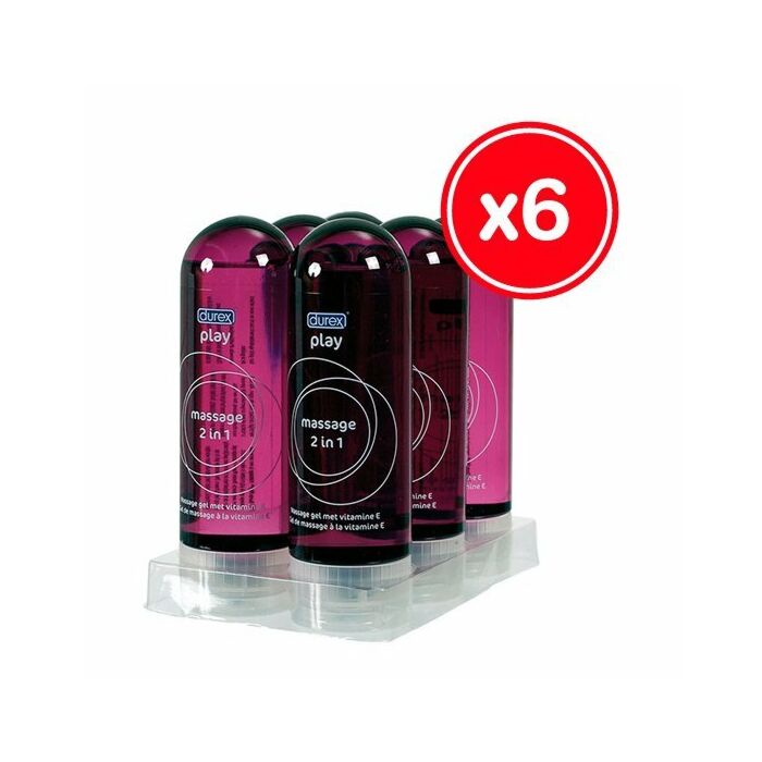 Durex play 2 in 1 massaggio gel 200 ml (6 unità)