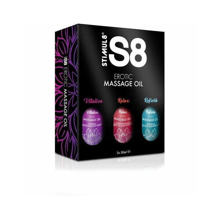 S8 set di oli da massaggio 3 uts x 50ml