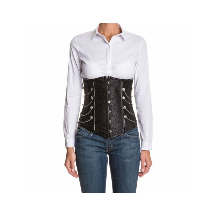 Cintura nera con catene