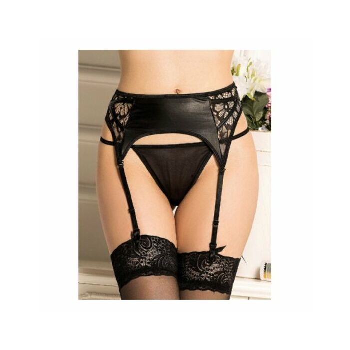 Giarrettiera con cintura nera simile