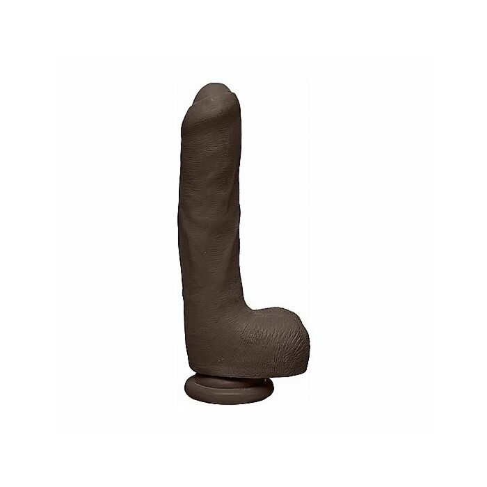 Uncut d - realistico pene ultraskyn 22cm - cioccolato