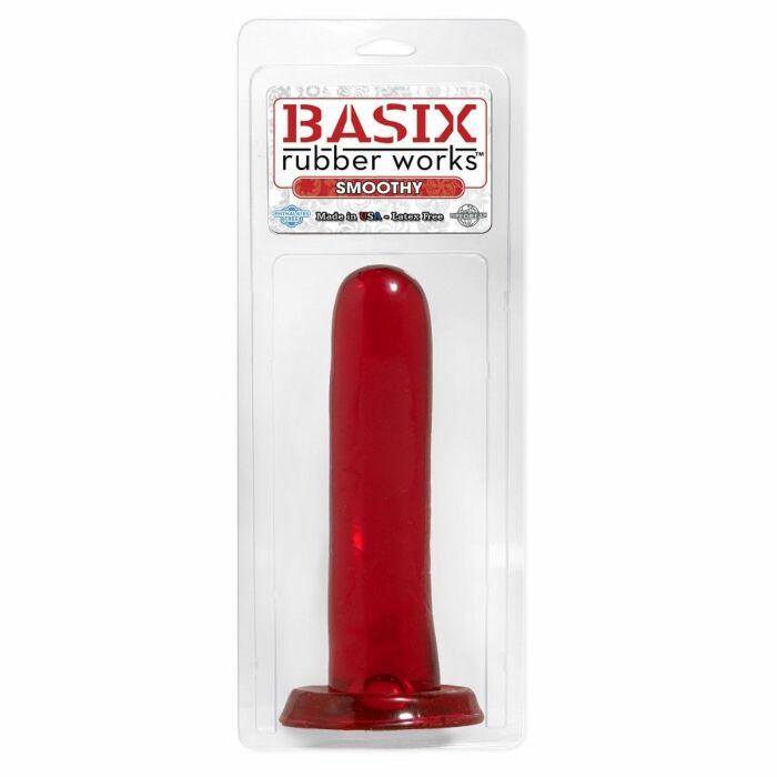 Pene gelatina liscia Basix 13 cm rosso