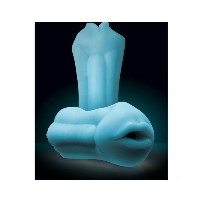 Firefly bj masturbatore bocca in silicone - blu