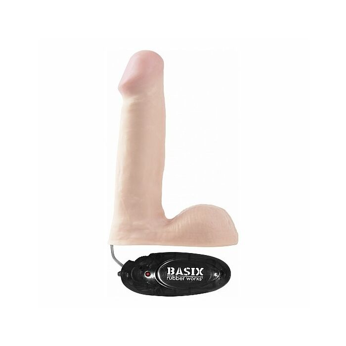 Vibratore per pene Basix in gomma di gelatina naturale 15 cm
