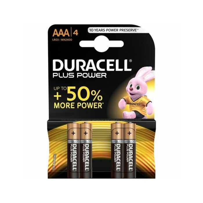 Duracell plus power pila alcalina aaa lr03 blister * 4