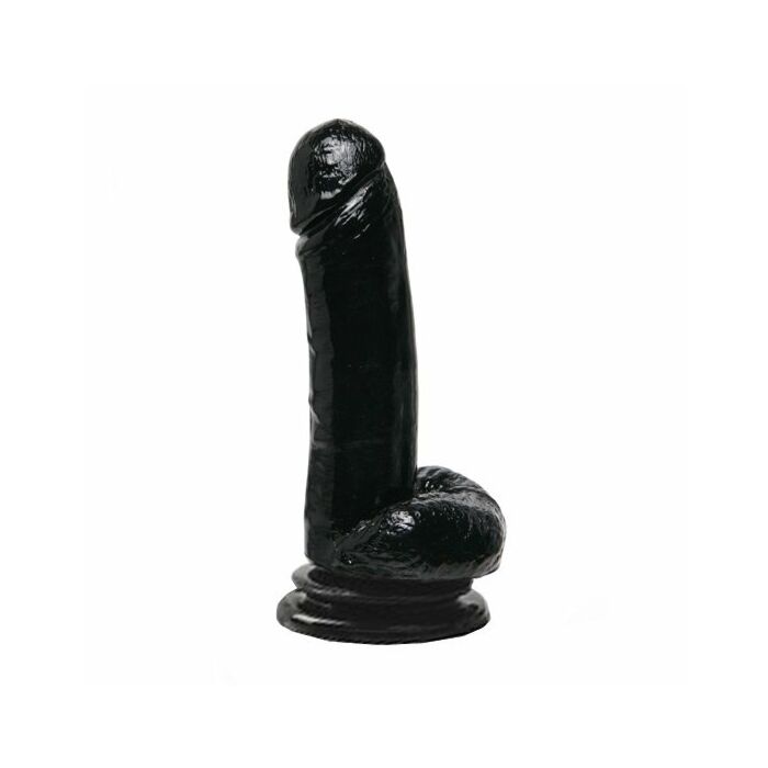 Basix pene gelatina aspirazione nero 18 cm