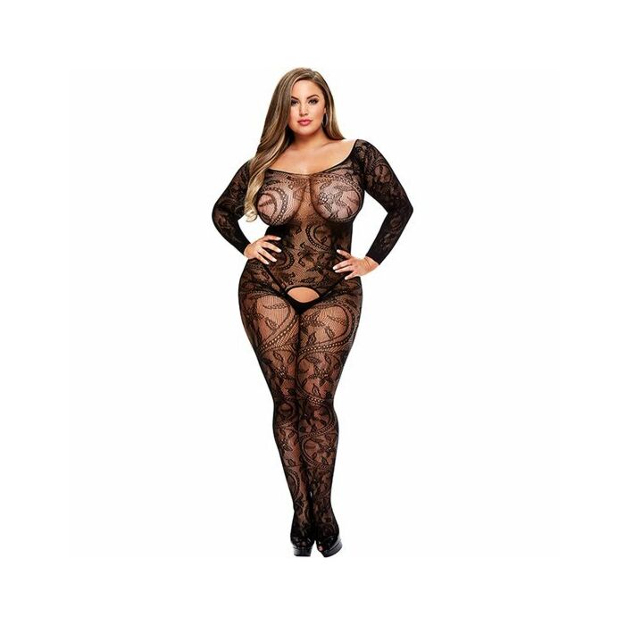 Bodystocking a maniche lunghe senza cavallo -manga larga