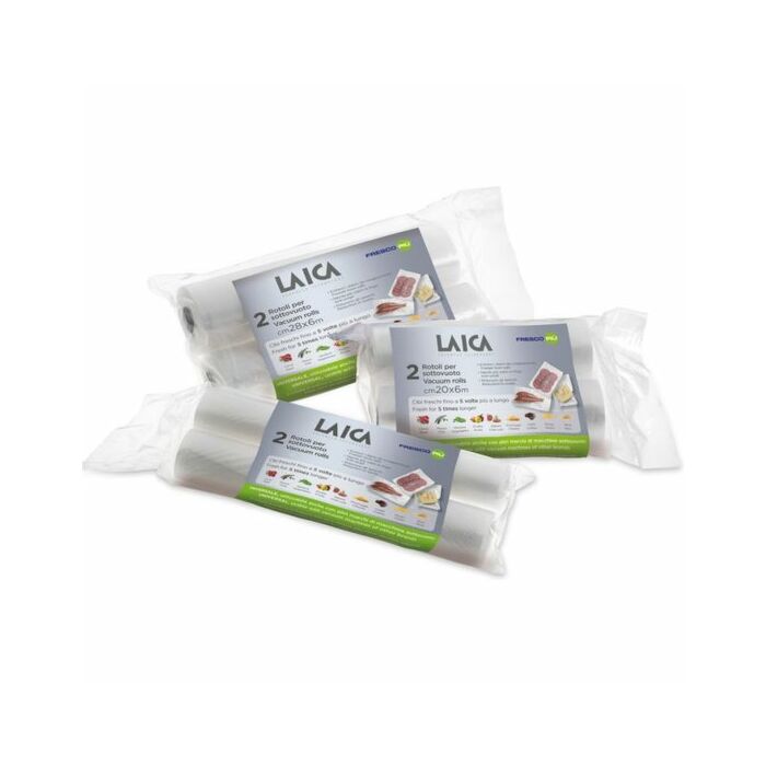 2 rotoli di conservazione vuoti 28x300 cm.