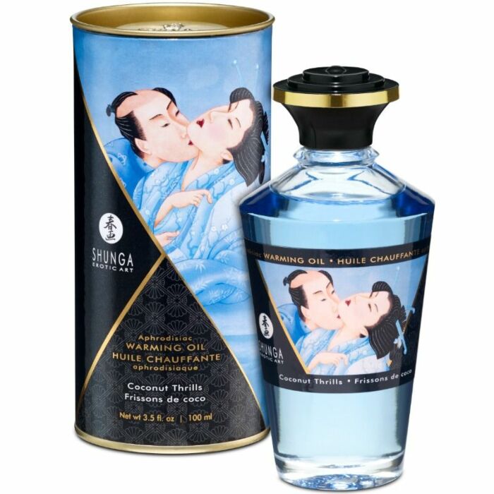 Shunga massaggio olio effetto calore aroma di cocco 100 ml
