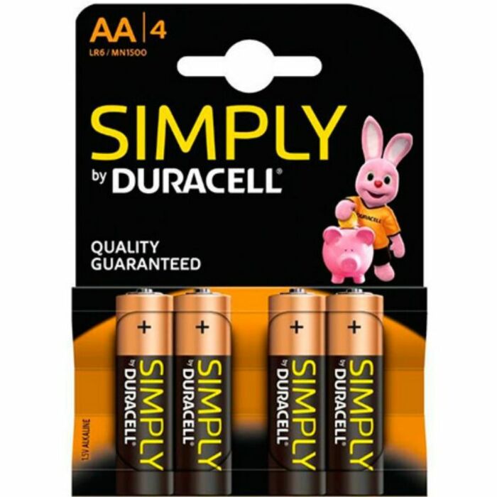 Duracell basic pila alcalina aa lr6 blister * 4