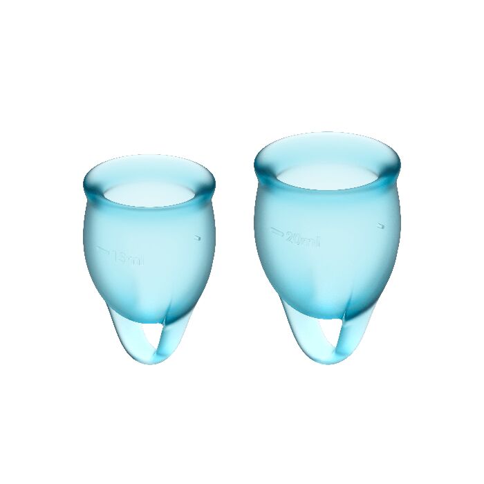 Satisfyer feel fiducioso kit copa mestruale azul claro 15 + 20ml