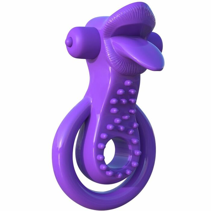 Doppio anello fantasia c-ring con lingua stimolante