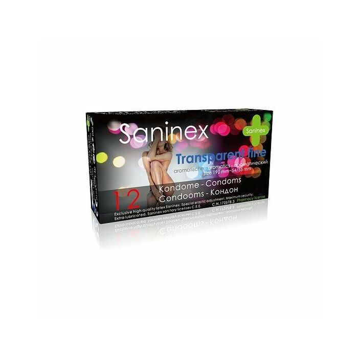 Saninex preservativos ultra finos trasparente 12uds