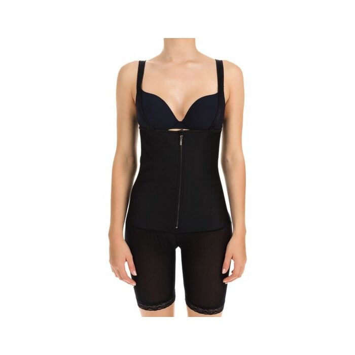 Corset látex shape culotte negro