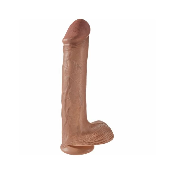 Realistico pene re cock con testicoli mulatto 33cm