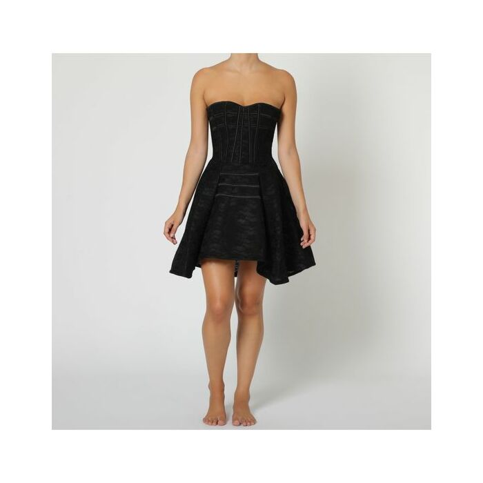 Corsetto con gonna adolescente nera