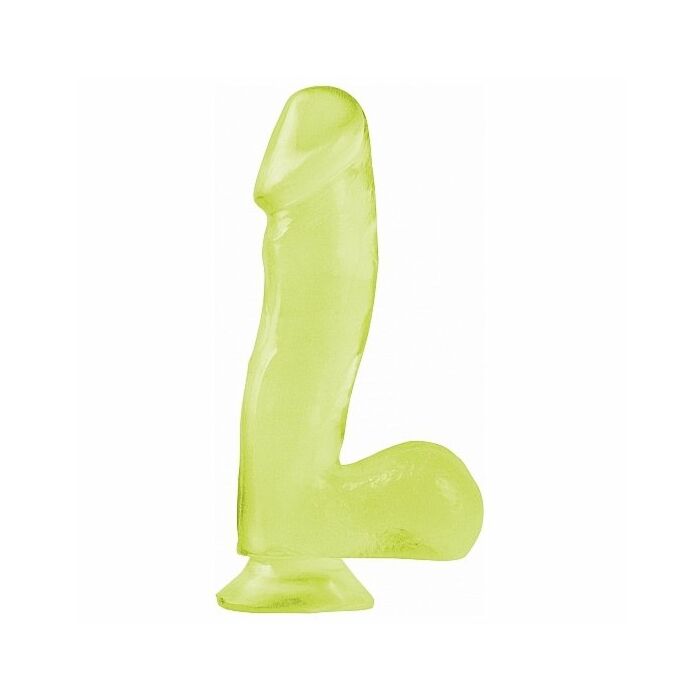 Basix gomma funziona gelatina di aspirazione del pene luminescente 16 cm