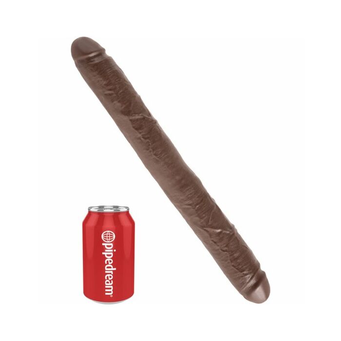 King cock doble pene realistico 405 cm marron