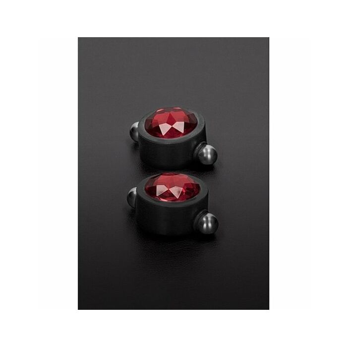 Pinzette magnetiche in cristallo Swarovski - Rosso