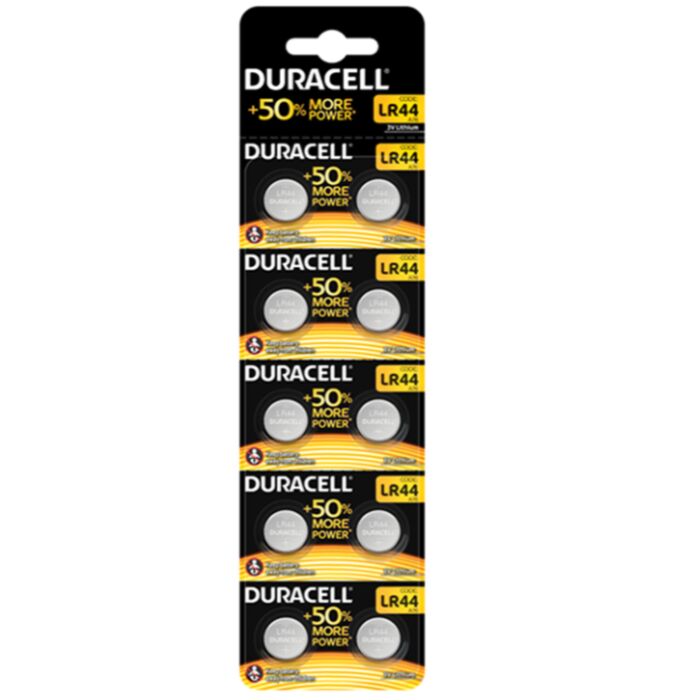 Batteria a bottone alcalino Duracell blister 1,5 lr44 * 10