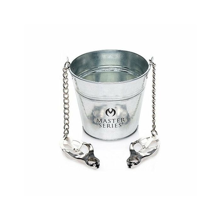 Morsetti per capezzoli con secchio bondage