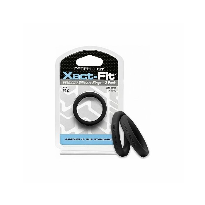 Confezione da 2 anelli in silicone Xact-fit 12,8 cm - nero