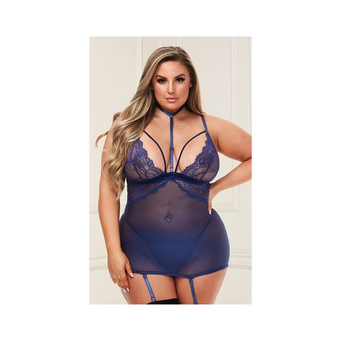 Baci minivestido con tanga - azul marino
