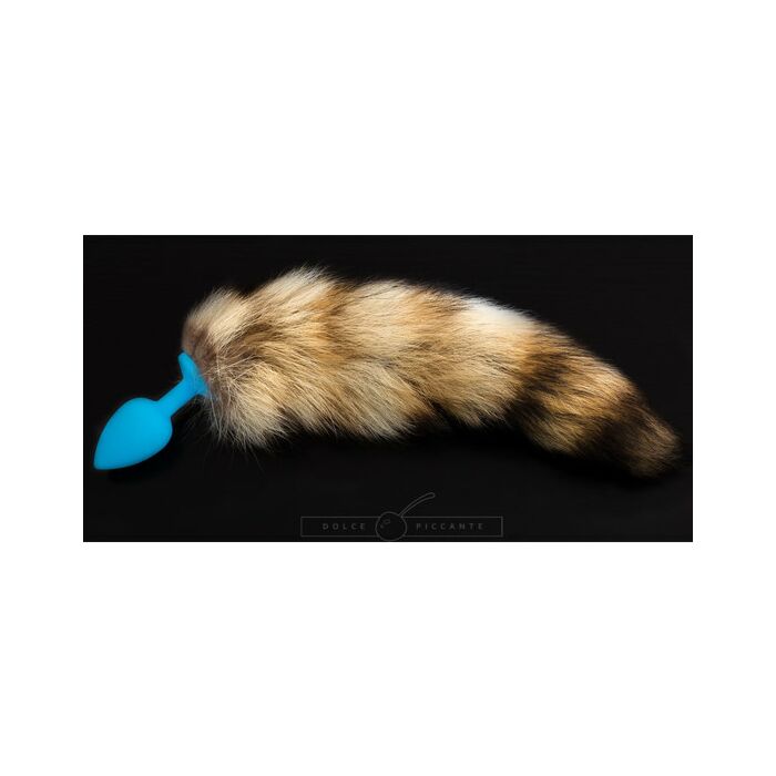 Plug silicona azul con cola - s