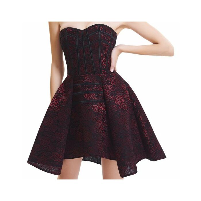 Corsetto con gonna adolescente viola