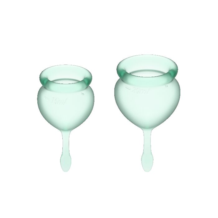 Satisfyer feel good kit copa mestruale verde chiaro 15 + 20ml