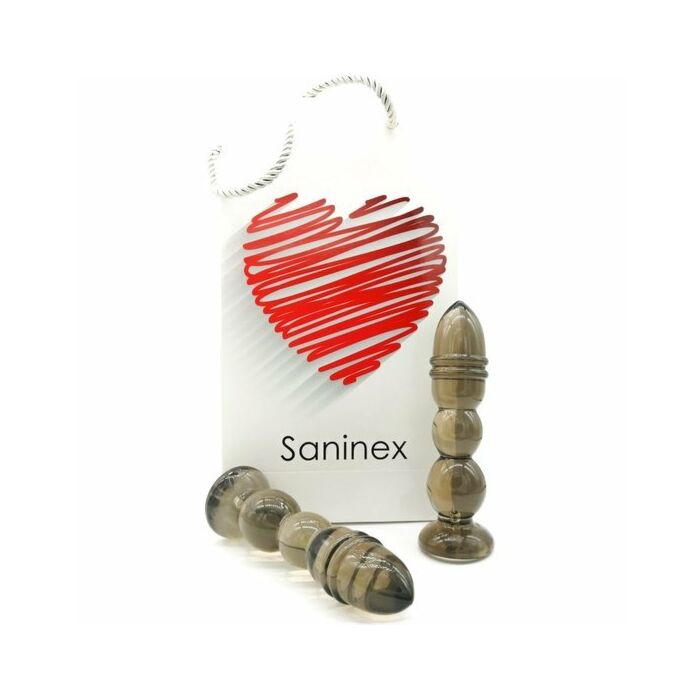 Saninex delight - plug & dildo negro trasparente