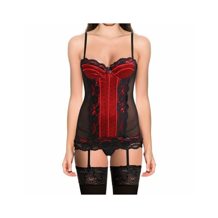 Corpetto vamp nero / rosso