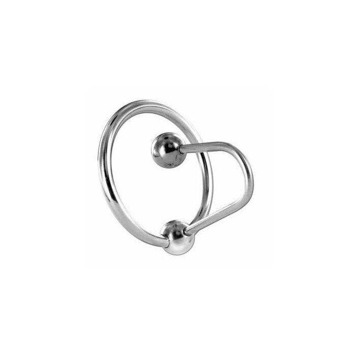 Anello in metallo con glande dura con tappo