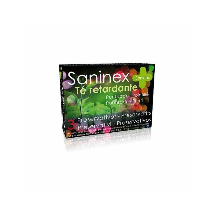 Preservativi Saninex tè ritardato punteggiato 3 uts