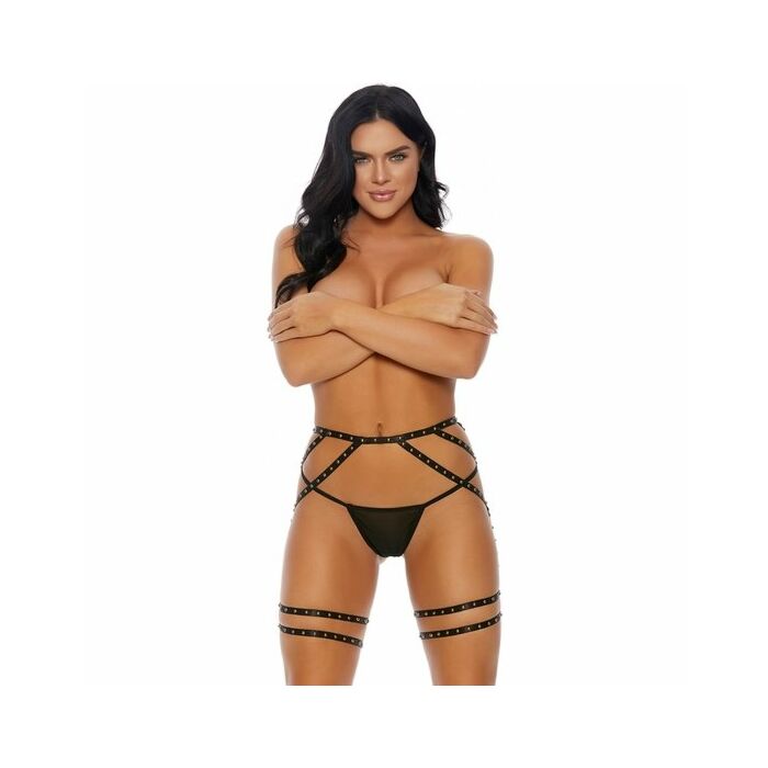 Metti una cintura giarrettiera con borchie dorate