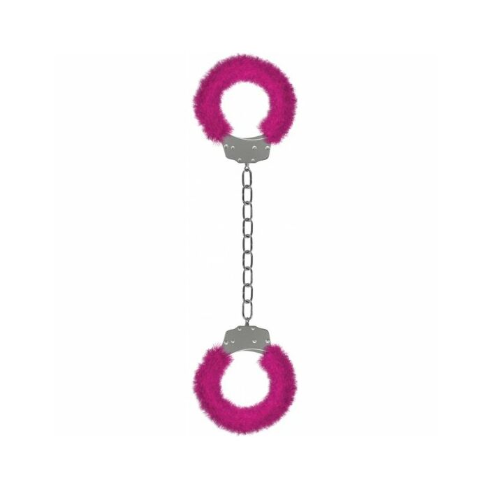 Polsini alla caviglia in peluche rosa a piacere