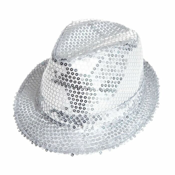 Cappello con paillettes argento Aliv