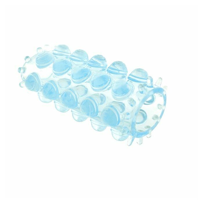 Imbracatura testurizzata super elastica per pene blu