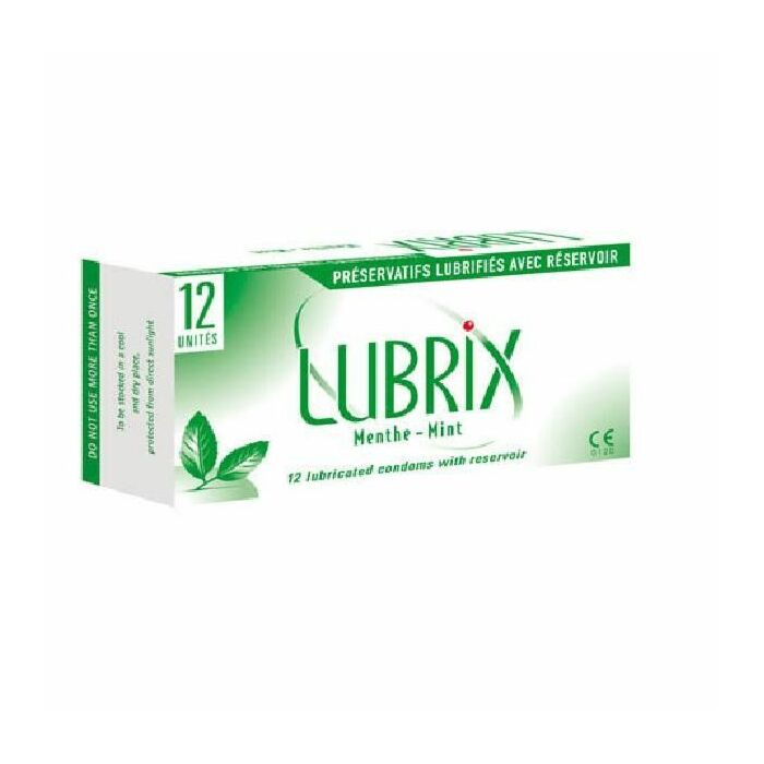 Scatola Lubrix 12 unità gusto menta