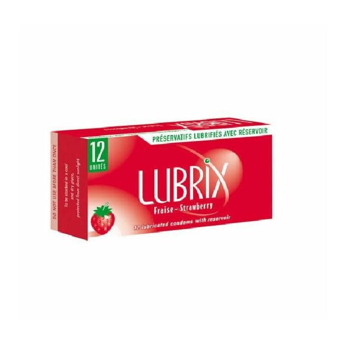 Scatola Lubrix 12 unità gusto fragola