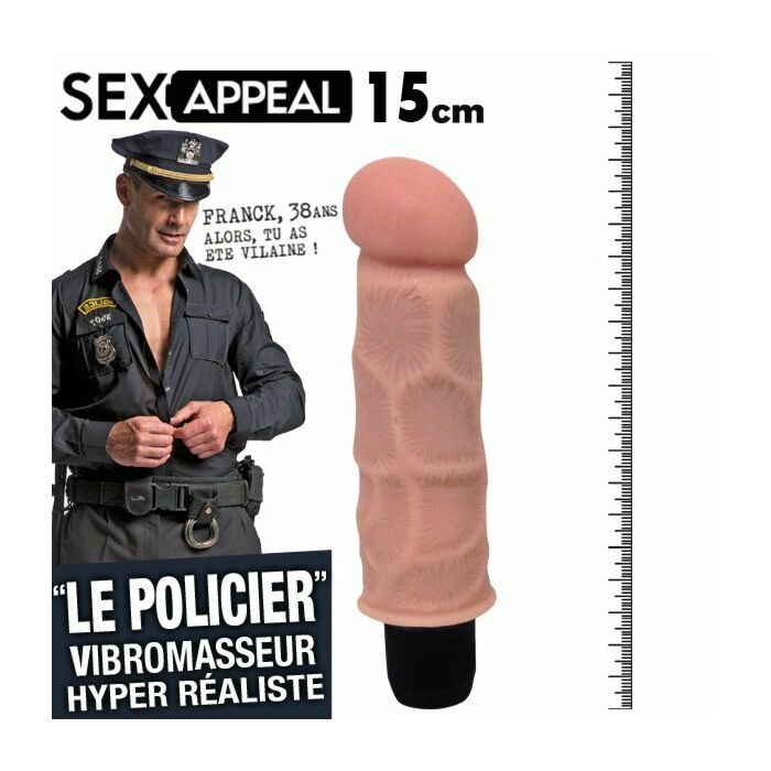 Sex appeal policia vibrador realistico 15cm