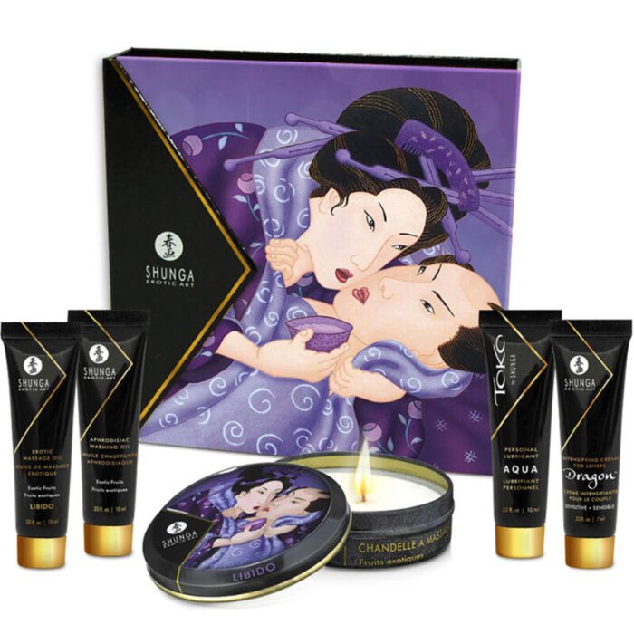 Shunga - Geisha Segreta Frutti Esotici - Set di Massaggio Erotico