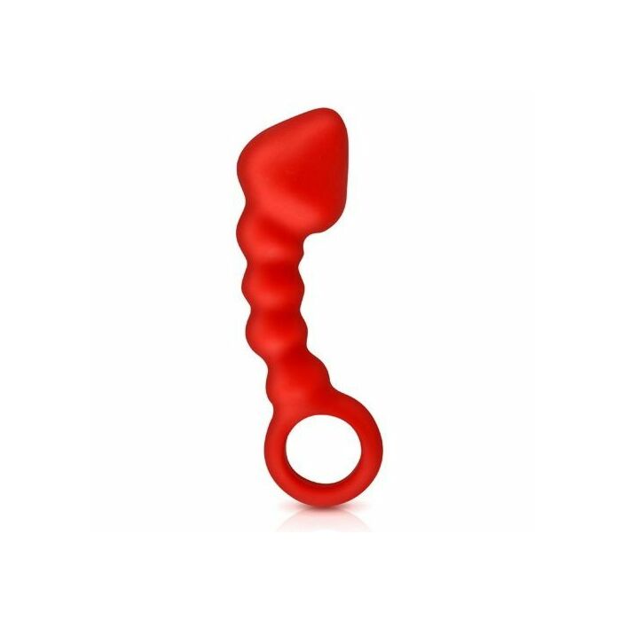 Culo butt plug in sughero 10 cm p-spot rojo