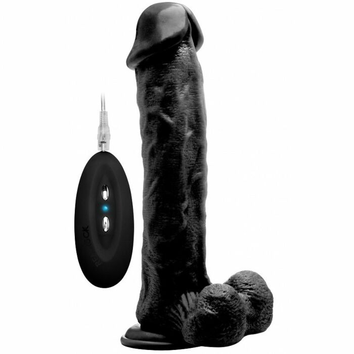 Real rock 006 vibrador 100 realistico negro 295 cm