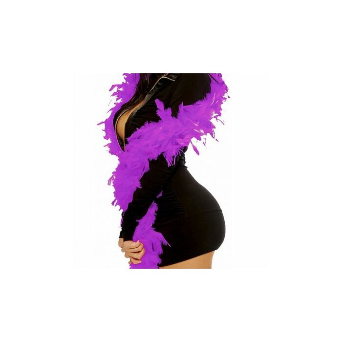 Boa fantasy fetish con piume viola