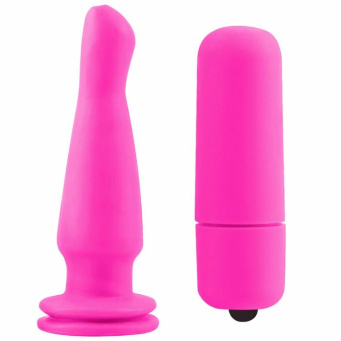 Neon plug anale vibrador rosa 1342cm