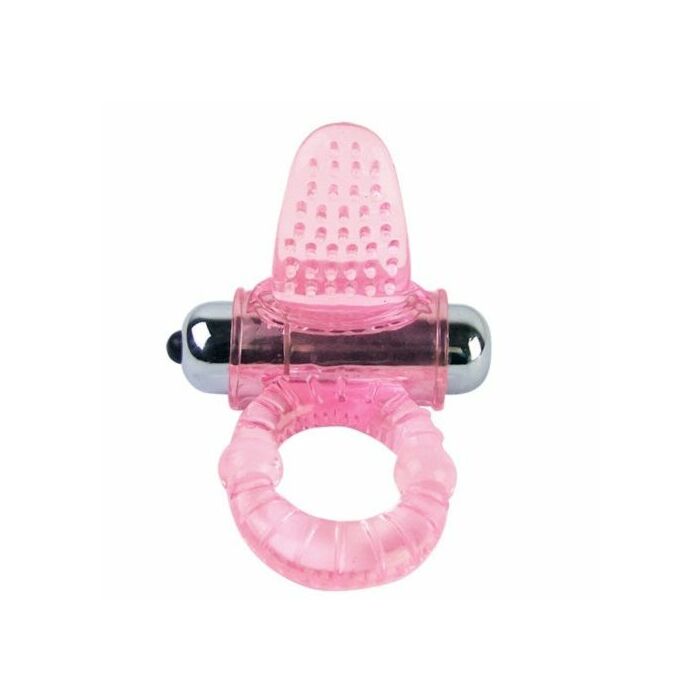 Anello in silicone dolce 10 ritmi anello vibratore per pene rosa