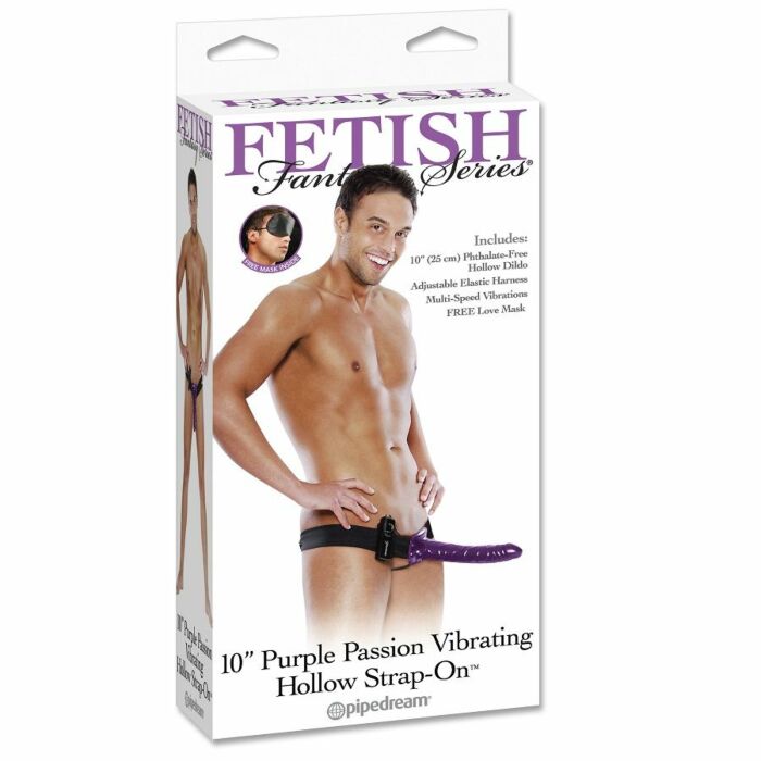 Imbracatura lilla fantasia fetish con vibrazione regolabile 234 cm