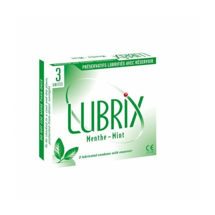 Scatola Lubrix 3 unità gusto menta