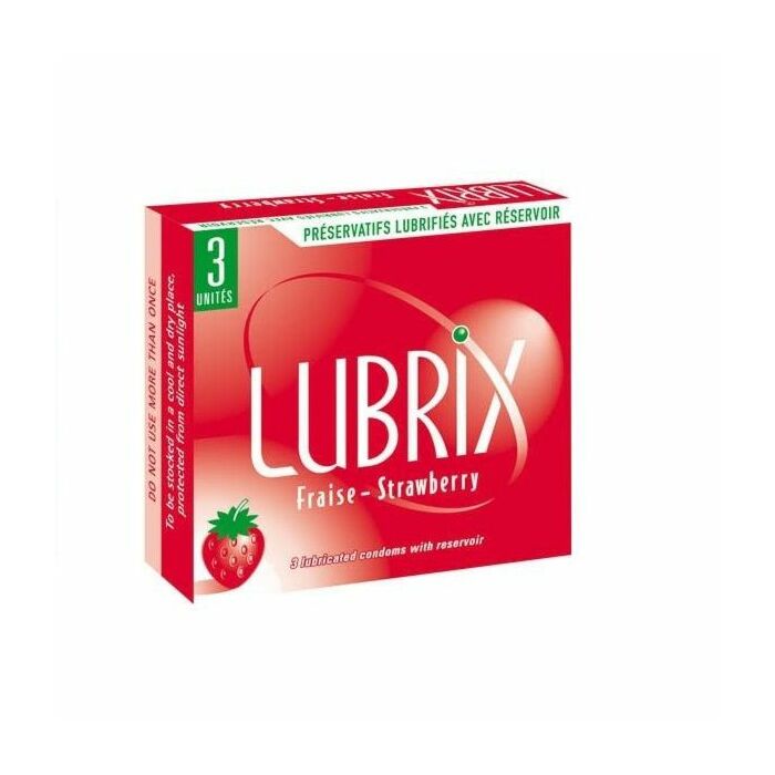 Scatola Lubrix 3 unità gusto fragola